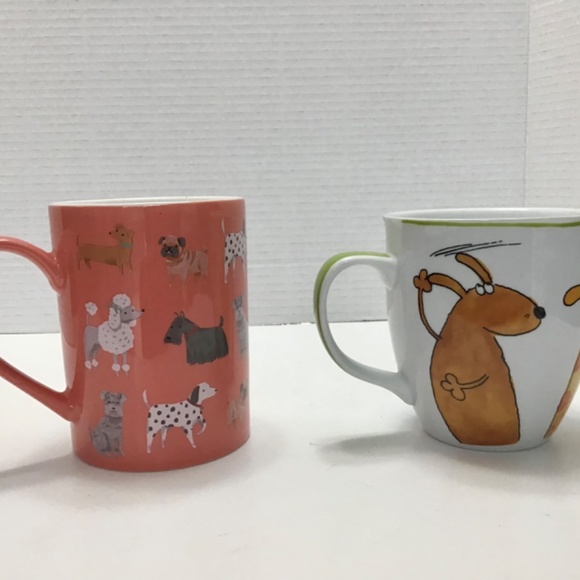 Mornings Are Ruff Variety Dog Breeds Coral New Bone China Coffee Mug - Picture 4 of 7